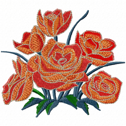 Flowers And Tree Embroidery Design 8